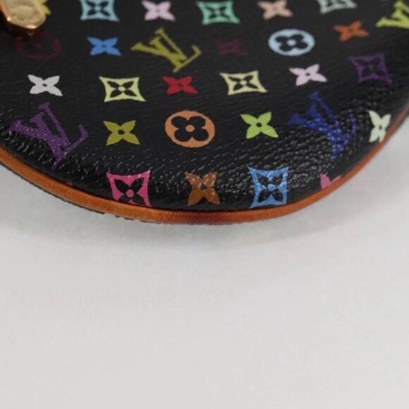 LOUIS VUITTON Monogram Multicolor Pochette GM Pouch Black M60027 LV Auth 127036V - Picture 12 of 15